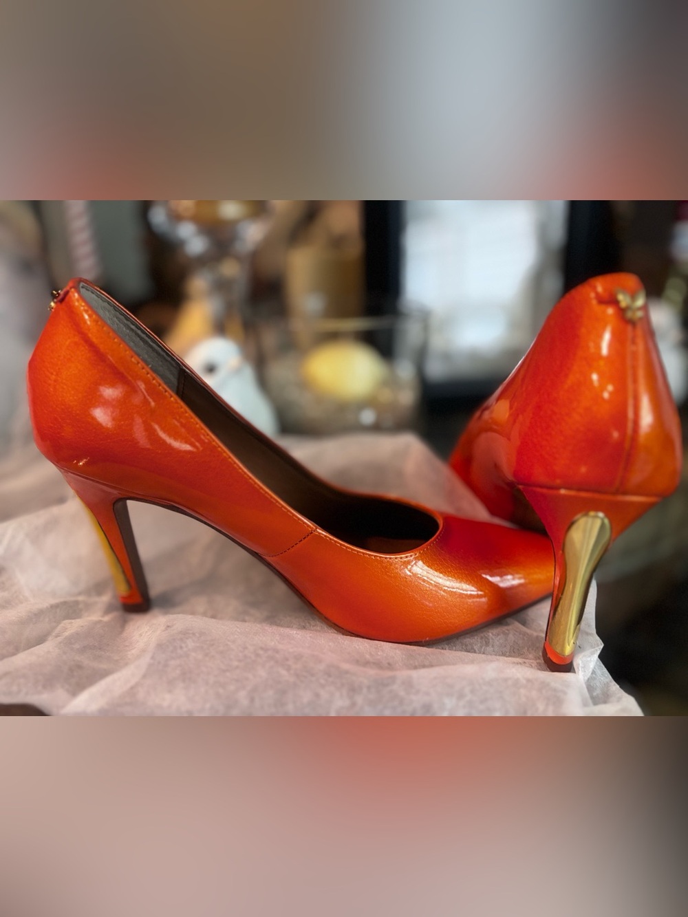 J Renee pumps orange size 8